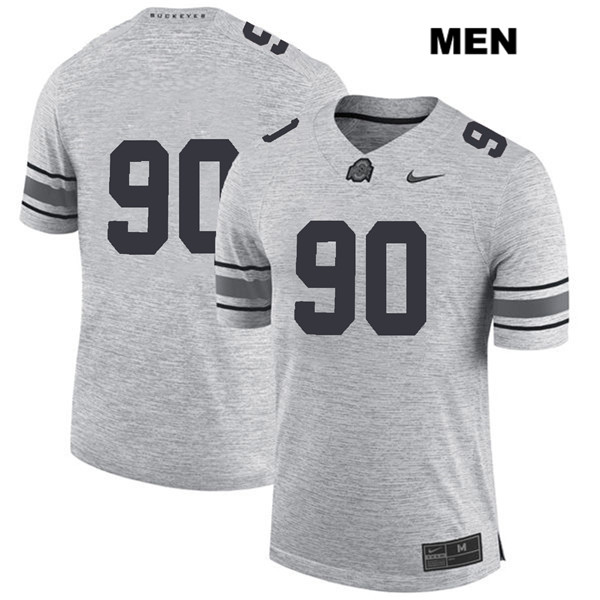Ohio State Buckeyes Men's Bryan Kristan #90 Gray Authentic Nike No Name College NCAA Stitched Football Jersey NL19U40BQ